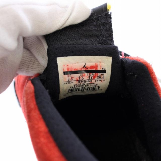 【中古】ナイキ 2014年製 Air Jordan 14 Retro Challenge Red Ferrari スニーカー US8.5 26.5cm 赤 654459-670 メンズ