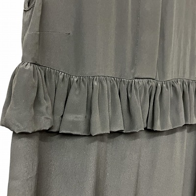 中古】マルニ MARNI シルク混 フリル ワンピース ノースリーブ 黒