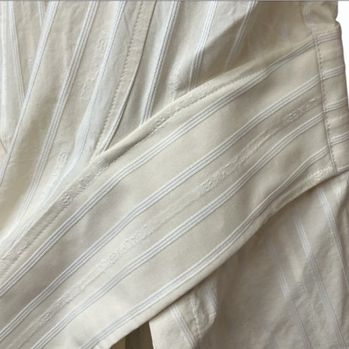 中古】アリクス ALYX 変形 シャツワンピース ロゴ刺繍 ストライプ 長袖