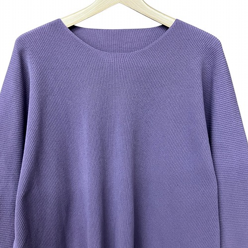 【中古】オムプリッセイッセイミヤケ HOMME PLISSE ISSEY MIYAKE 25SS BASIC KNIT SWEATER 薄紫 Free HP51KN215_2