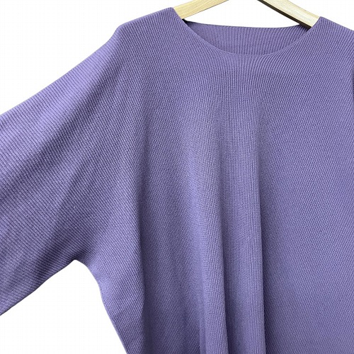 【中古】オムプリッセイッセイミヤケ HOMME PLISSE ISSEY MIYAKE 25SS BASIC KNIT SWEATER 薄紫 Free HP51KN215_4