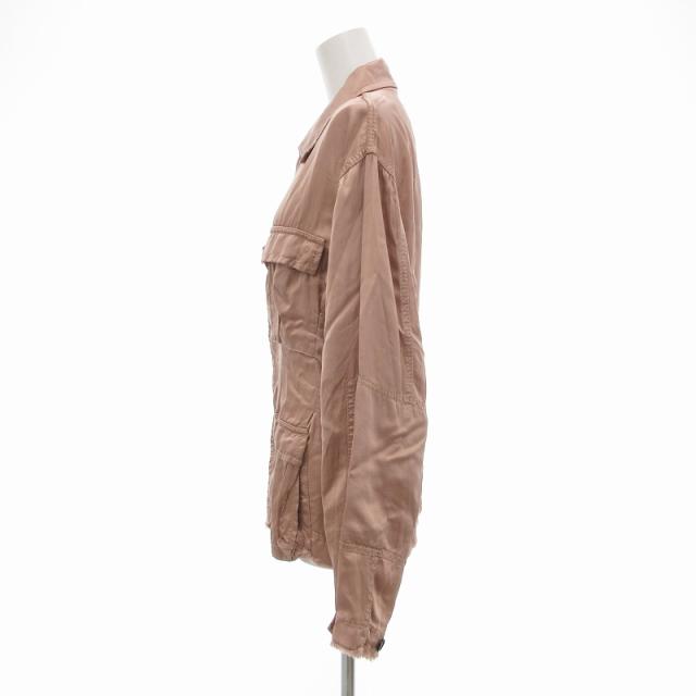 【中古】ヌメロヴェントゥーノ N°21 シャツジャケット サファリシャツ サテン 40 ペールピンク /UO ■GY41