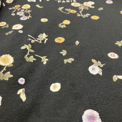 【中古】ジバンシィ GIVENCHY 花柄 プリント カットソー ワンピース 黒 ブラック  S ■GY41 レディース 中古】ジバンシィ GIVENCHY 花柄 プリント カットソー ワンピース 黒