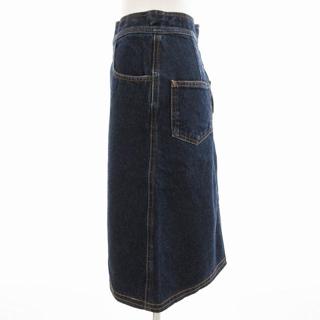 中古】ジバンシィ GIVENCHY デニムスカート 台形 ひざ丈 36 S ダーク  