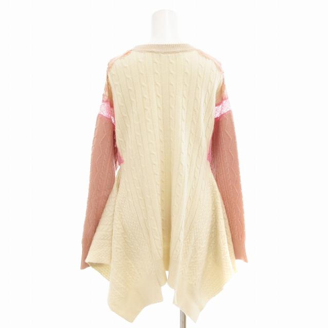 【中古】ステラマッカートニー STELLA McCARTNEY 21SS ドッキングニット セーター レース ケーブル 長袖 38 S_1