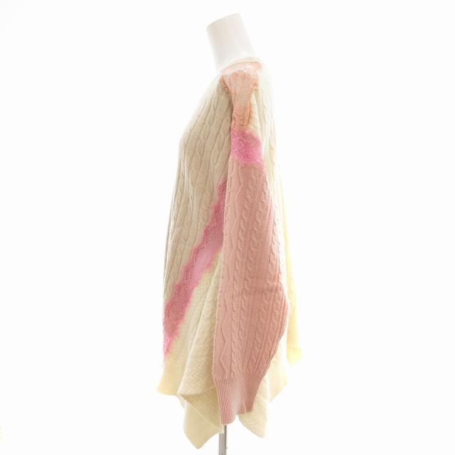 【中古】ステラマッカートニー STELLA McCARTNEY 21SS ドッキングニット セーター レース ケーブル 長袖 38 S_2
