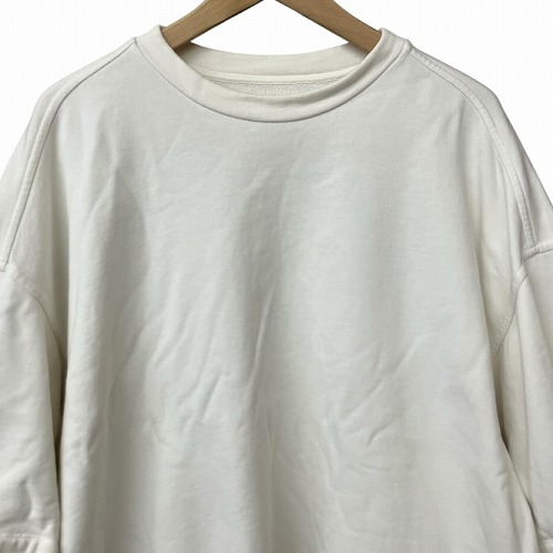 【中古】ジルサンダープラス JIL SANDER＋ カットオフ スウェット 半袖 アイボリー S ■GY41 メンズ_2