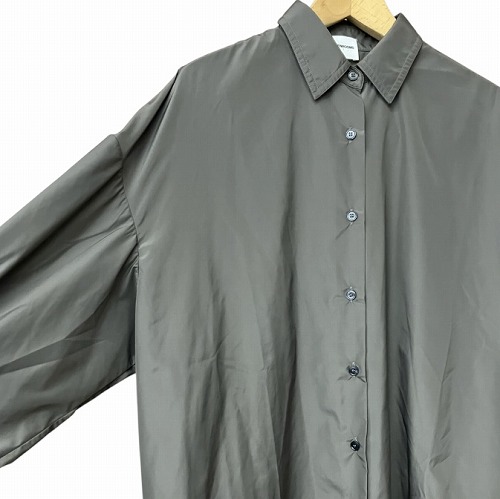 【中古】未使用品 SEVENROOMS セブンルームス ブラウス シャツ ポリエステル 灰 グレー M ■GY41 レディース