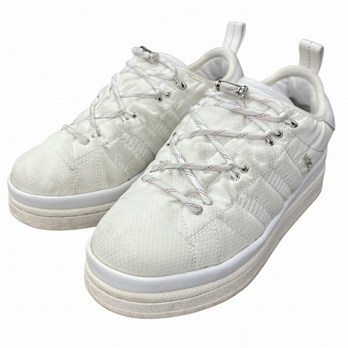 【中古】モンクレール MONCLER × adidas アディダス CAMPAS キャンパス スニーカー 白 23.5cm IG7865 ■GY41