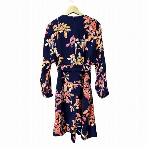 【中古】ドリスヴァンノッテン DRIES VAN NOTEN ベルテッド ワンピース 花柄 紺 ネイビー マルチカラー Free ■GY41 中古】ドリスヴァンノッテン DRIES VAN NOTEN ベルテッド ワンピース