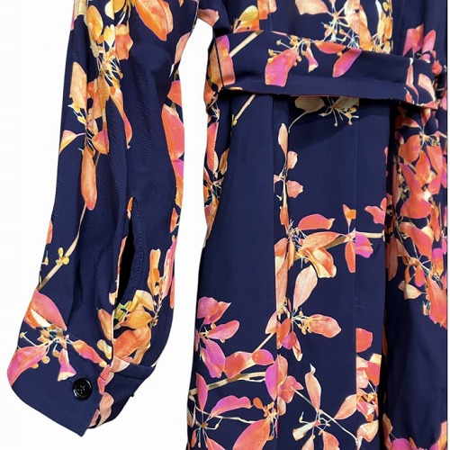 【中古】ドリスヴァンノッテン DRIES VAN NOTEN ベルテッド ワンピース 花柄 紺 ネイビー マルチカラー Free ■GY41 中古】ドリスヴァンノッテン DRIES VAN NOTEN ベルテッド ワンピース