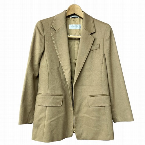 【中古】マックスマーラ MAX MARA カシミヤ テーラード ジャケット キャメル 38 M位 ■GY41 レディース