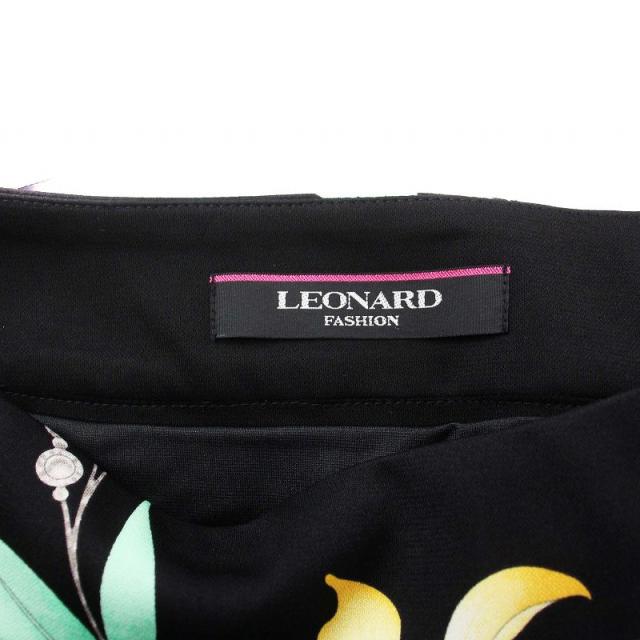 中古】レオナール LEONARD FASHION フレアスカート ひざ丈 花柄