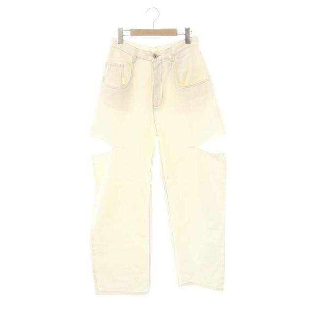 【中古】Maison Margiela 1 S51LA0106 23SS スラッシュディテール カットオフ デニムパンツ ホワイトデニム 40 白