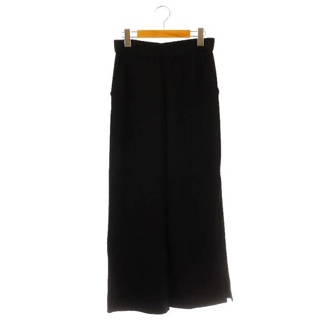 【中古】ジルサンダー JIL SANDER 23AW ワイドイージーパンツ スリット 32 黒 ブラック /KO ■OS レディース