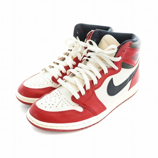 【中古】ナイキ NIKE AIR JORDAN 1 RETRO HIGH OG エアジョーダン スニーカー US9 27cm 赤 黒 DZ5485-612 ■GY18 /MQ_1