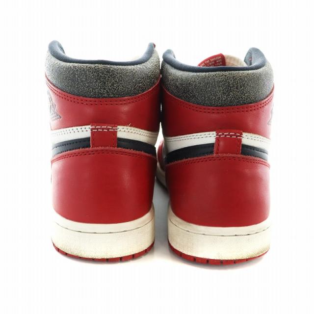 【中古】ナイキ NIKE AIR JORDAN 1 RETRO HIGH OG エアジョーダン スニーカー US9 27cm 赤 黒 DZ5485-612 ■GY18 /MQ_4