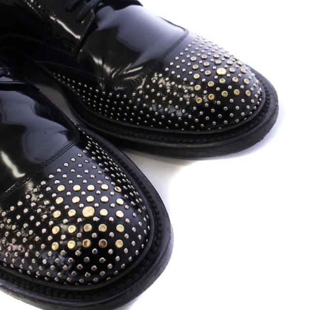 【中古】サンローラン パリ SAINT LAURENT PARIS 13SS エディ期 スタッズ ドレスシューズ エナメル 41 26cm 黒 /KH