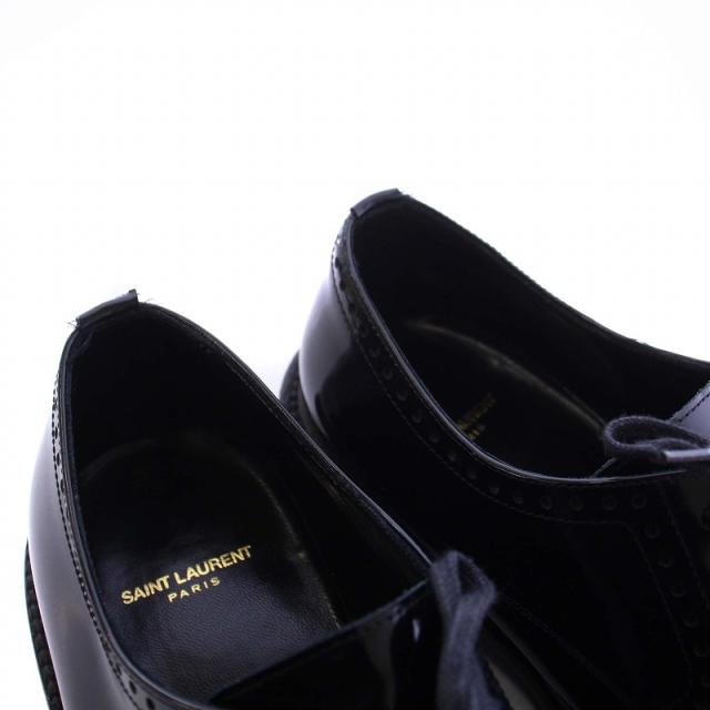 【中古】サンローラン パリ SAINT LAURENT PARIS 13SS エディ期 スタッズ ドレスシューズ エナメル 41 26cm 黒 /KH