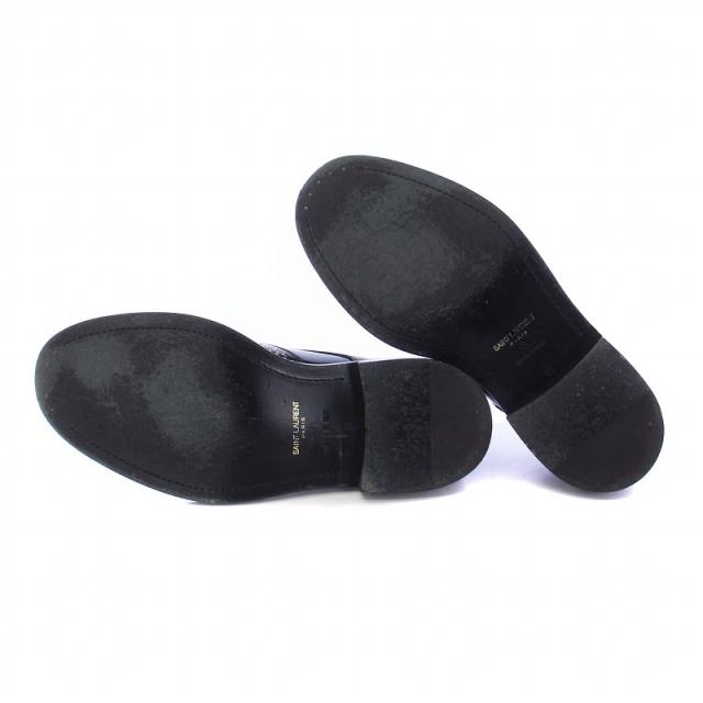 【中古】サンローラン パリ SAINT LAURENT PARIS 13SS エディ期 スタッズ ドレスシューズ エナメル 41 26cm 黒 /KH