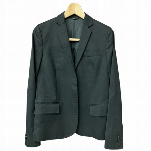 【中古】ヘルムートラング HELMUT LANG 90s Vintage テーラードジャケット コットン 42 黒 ブラック ☆AA★