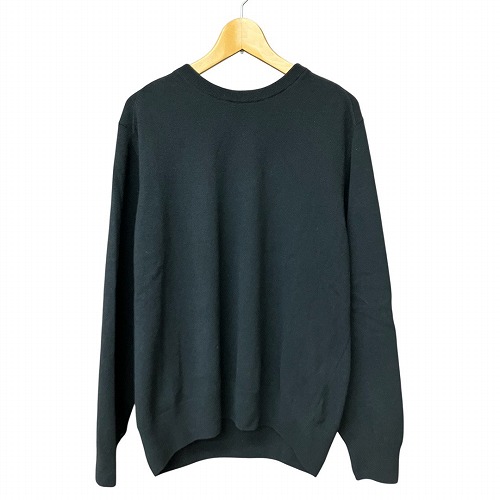 【中古】ルメール LEMAIRE クルーネック ニット セーター 黒 ブラック M TO1083 LK1014 ☆AA★ メンズ