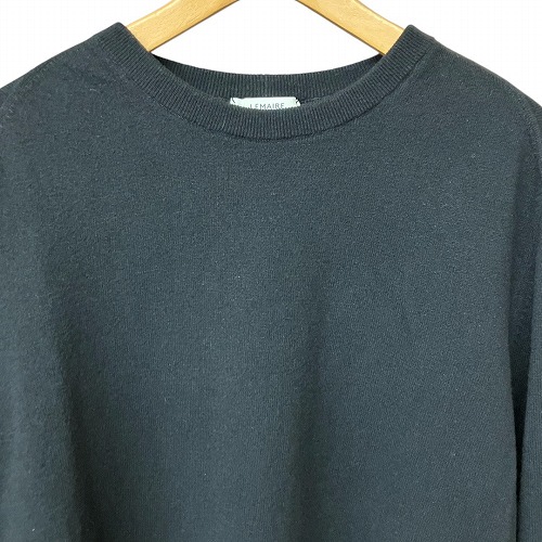 【中古】ルメール LEMAIRE クルーネック ニット セーター 黒 ブラック M TO1083 LK1014 ☆AA★ メンズ