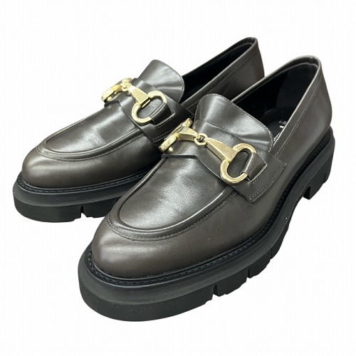中古】未使用品 LUCA GROSSI ルカ グロッシ 厚底 レザー ビット