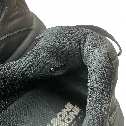 【中古】ホカオネオネ HOKA ONE ONE M BONDI LTR WIDE ボンダイ ワイド レザー スニーカー 黒 26.5cm F27219J