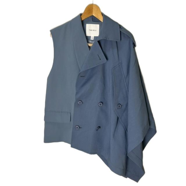 【中古】THE KEIJI 22SS 変形 トレンチ ドッキング テーラード ジャケット 1 水色 ライトブルー ブルー 2211J21002
