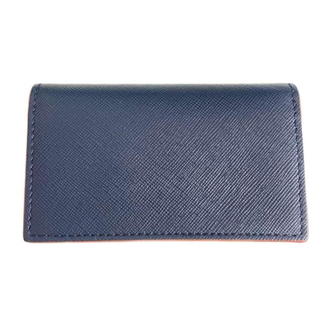 【中古】マルニ MARNI レザー カードケース コインケース 小銭入れ ロゴ PFMOT05U09 青 ブルー 紺 ネイビー_1