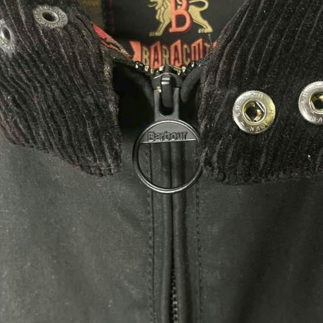 【中古】バブアー Barbour × BARACUTA コラボ ブルゾン ジャケット コーデュロイ L 黒 ブラック 232MWX2223 メンズ 中古】バブアー Barbour × BARACUTA コラボ ブルゾン ジャケット