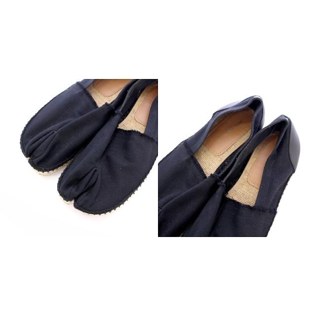 【中古】マルタンマルジェラ 22 Martin Margiela 22 エスパドリーユ タビ Tabi スリッポン レザー 43 27.0 ブラック_3