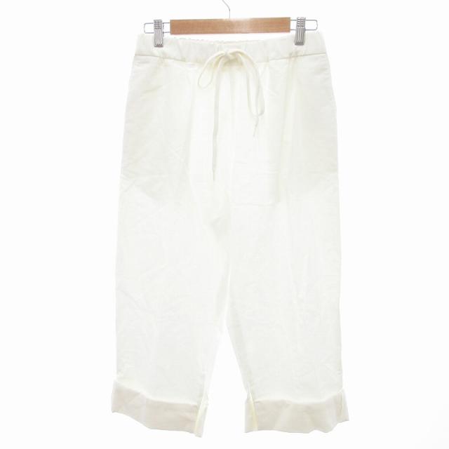 【中古】メゾンマルジェラ MM6 Maison Margiela 22SS イージーワイドレッグパンツ リネン混 38 白 ホワイト 52KA0340