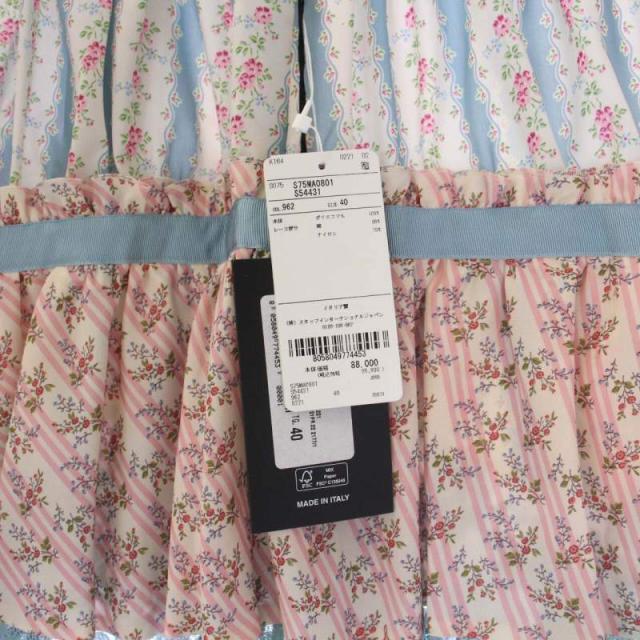 【中古】未使用品 ディースクエアード DSQUARED2 ティアードスカート ミニ 花柄 リボン レース 40 S75MA0801_7