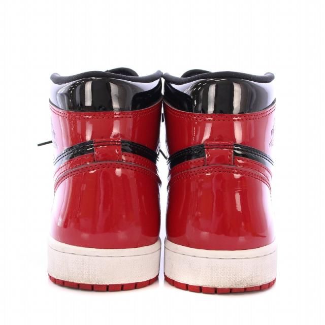 【中古】NIKE Air Jordan 1 High OG Patent Bred エアジョーダン1 ハイカットスニーカー 27.5cm 黒 赤 555088-063