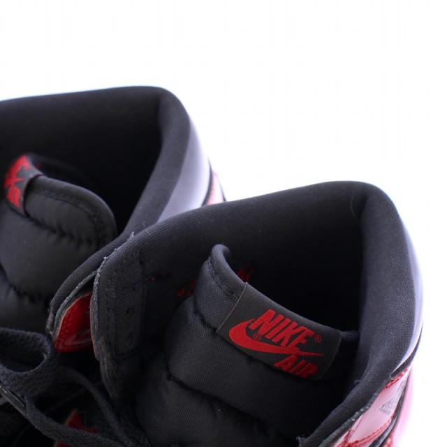 【中古】NIKE Air Jordan 1 High OG Patent Bred エアジョーダン1 ハイカットスニーカー 27.5cm 黒 赤 555088-063