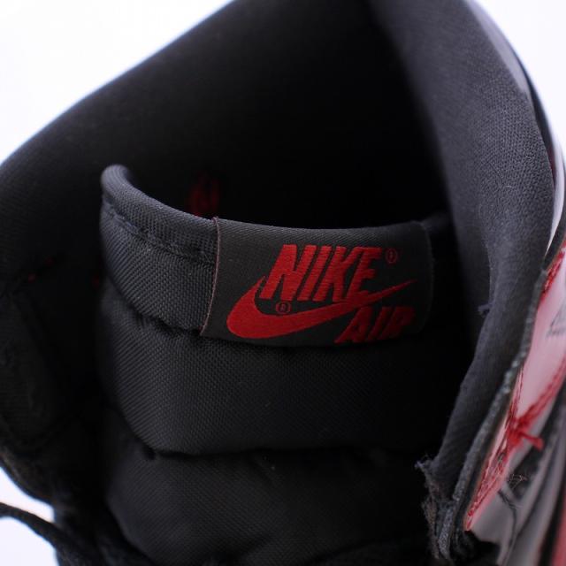 【中古】NIKE Air Jordan 1 High OG Patent Bred エアジョーダン1 ハイカットスニーカー 27.5cm 黒 赤 555088-063