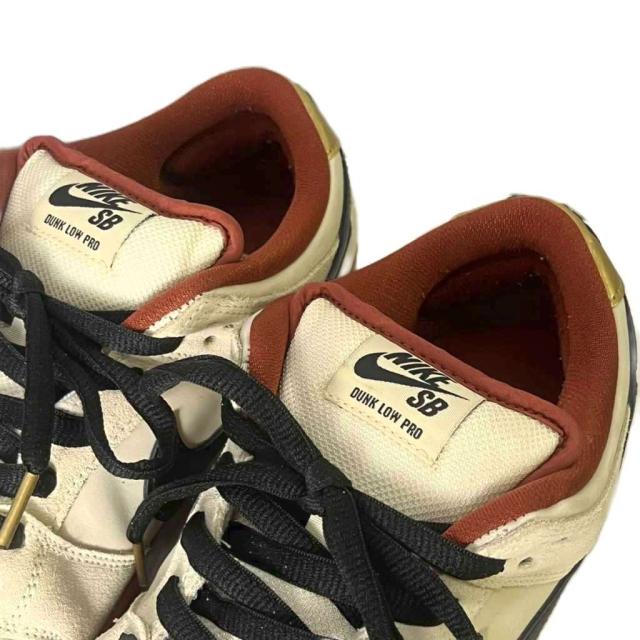 【中古】ナイキ エスビー NIKE SB Dunk Low Pro Hennessy ローカットスニーカー 27.5cm レッド アイボリー BQ6817-100