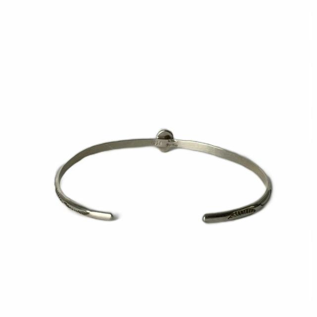 【中古】スタンプワーク ターコイズシルバーバングル USA刻印 sterling刻印 アクセサリー ブレスレッド シルバー_3