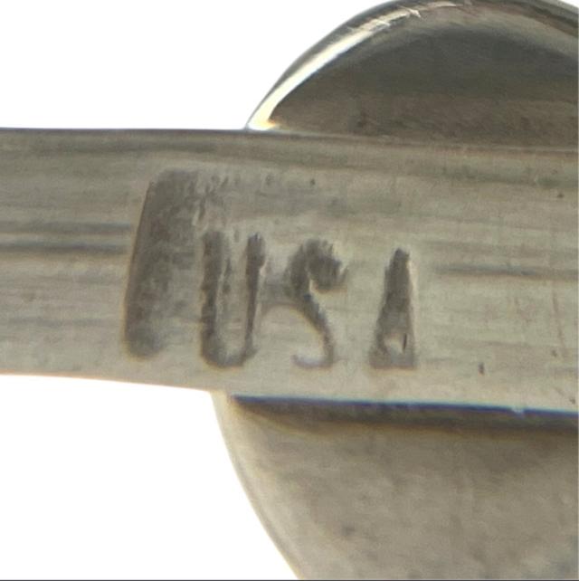 【中古】ターコイズシルバーバングル スタンプワーク sterling刻印 USA刻印 ブレスレッド アクセサリー シルバー_6