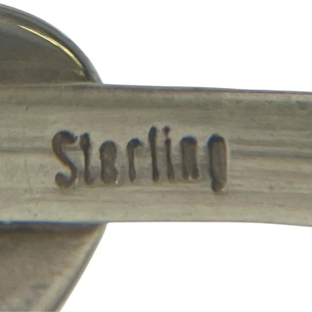 【中古】ターコイズシルバーバングル スタンプワーク sterling刻印 USA刻印 ブレスレッド アクセサリー シルバー_7