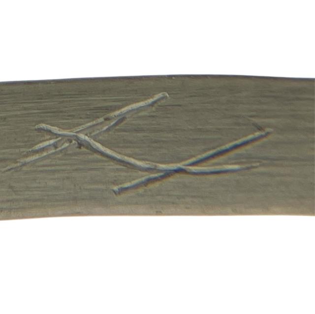 【中古】ターコイズシルバーバングル スタンプワーク sterling刻印 USA刻印 ブレスレッド アクセサリー シルバー_8