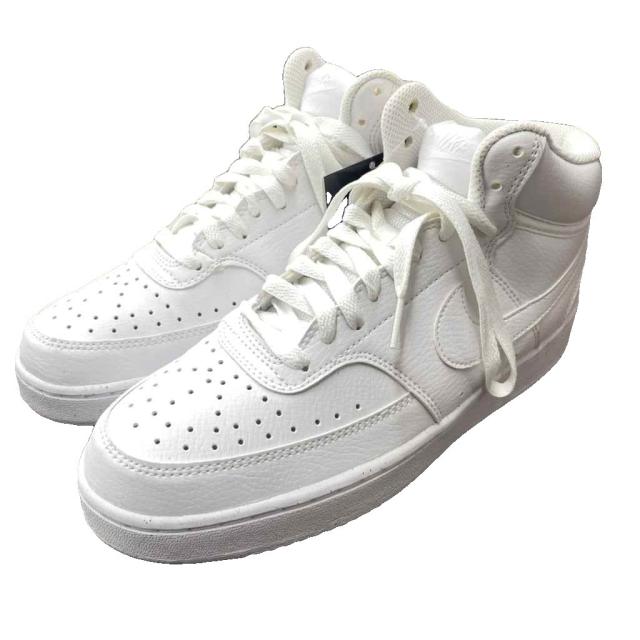 【中古】未使用品 ナイキ NIKE コート ビジョン ミッド NN スニーカー DN3577-100 US7.5 白 ☆AA★
