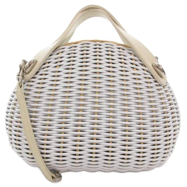 【中古】トフ&ロードストーン TOFF&LOADSTONE 美品 グランマズラタン かごバッグ ショルダー 2WAY 白 ホワイト