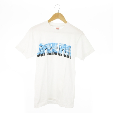 【中古】シュプリーム SUPREME 14SS SPORT TEE Tシャツ カットソー 半袖 クルーネック コットン プリント ロゴ S 白