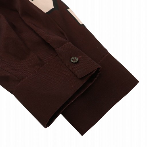 【中古】未使用品 ヌメロヴェントゥーノ N°21 22SS シャツ ブラウス 長袖 クロップド丈 比翼ボタン 40 M ブラウン 中古】未使用品 ヌメロヴェントゥーノ N°21 22SS シャツ ブラウス 長袖