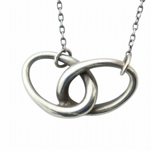 【中古】ティファニー TIFFANY &amp; CO. ダブルループ ペレッティ ネックレス アクセサリー ペンダント ロゴ Silver925