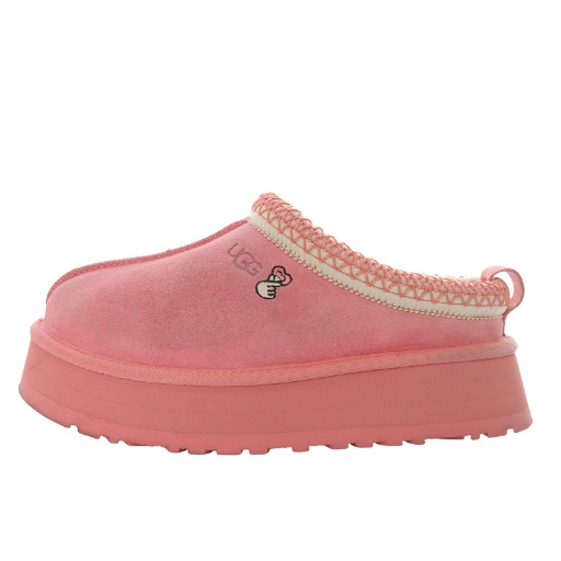 【中古】アグ UGG タズ ラブ 25 TAZZ LOVE 25 スリッポン プラットフォーム 厚底 スエード US6 ピンク 1172130