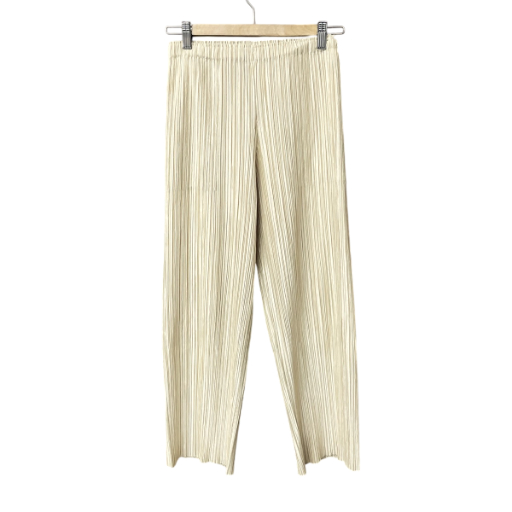 【中古】プリーツプリーズ PLEATS PLEASE イッセイミヤケ プリーツ イージーパンツ PP13-JF203 1 ベージュ